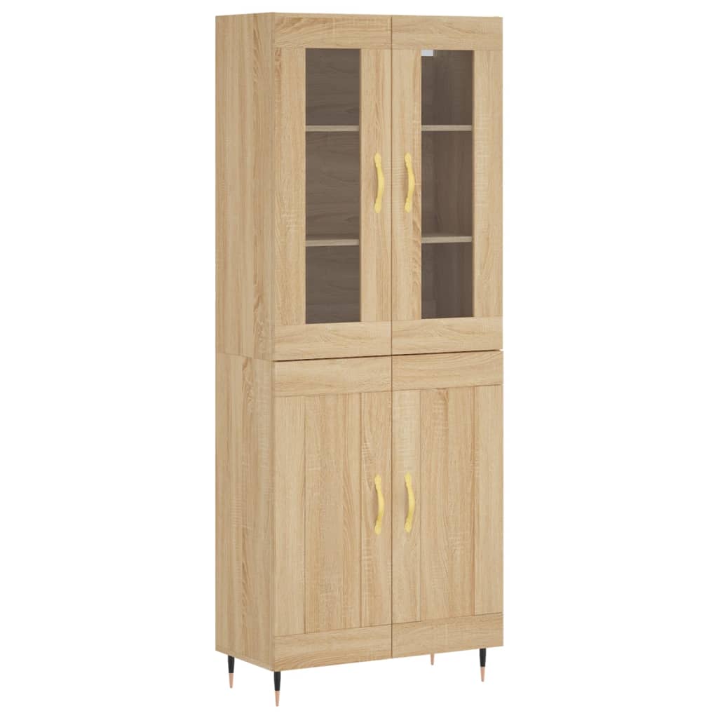 Highboard Sonoma Oak 69.5x34x180 cm Engineered Wood